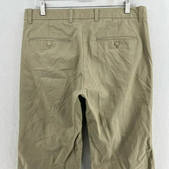 Gap Khakis Chino Pants Men's Sz W32 x L32 Khaki Beige Straight Leg 100% Cotton - Picture 7 of 11